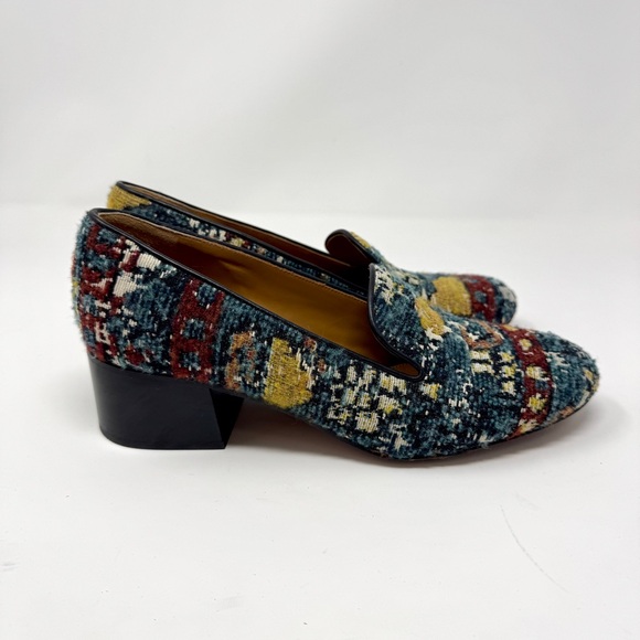 Chloé Tapestry Block Heel Loafers - Picture 8 of 14